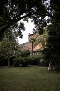 Schloss Rametz photographed through the trees