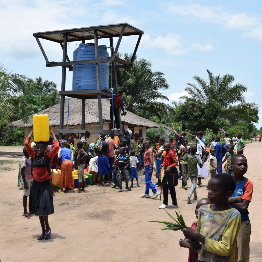 Community water source used by residents of a village in the Democratic Republic of the Congo